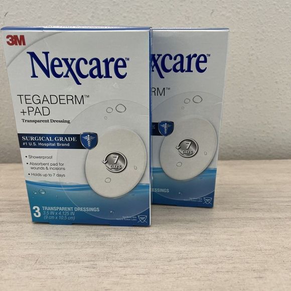 2 Boxes Nexcare Tegaderm + Pad Transparent Dressing H3587, 3.5" x 4.125", 3/box - Picture 2 of 6